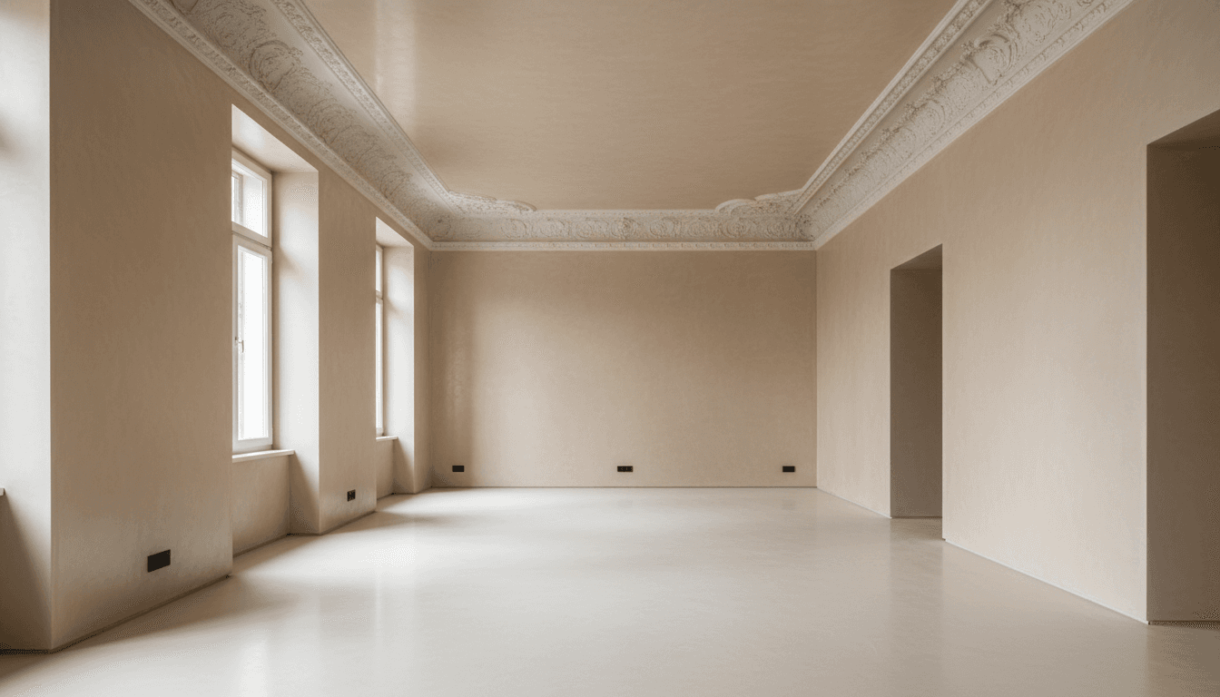 Heritage ornamental plaster restoration showing architectural detail restoration